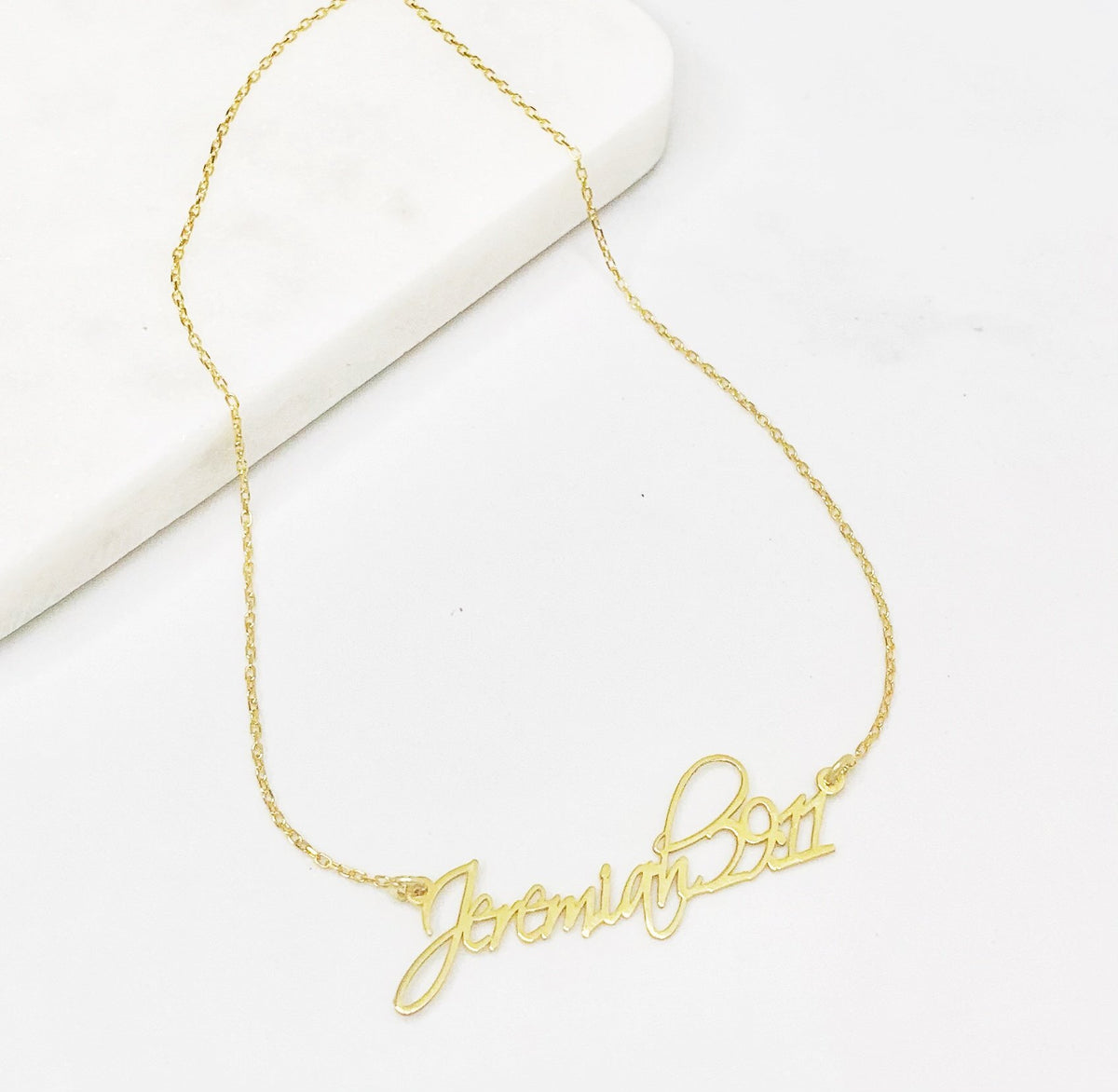 Jeremiah hot sale name necklace