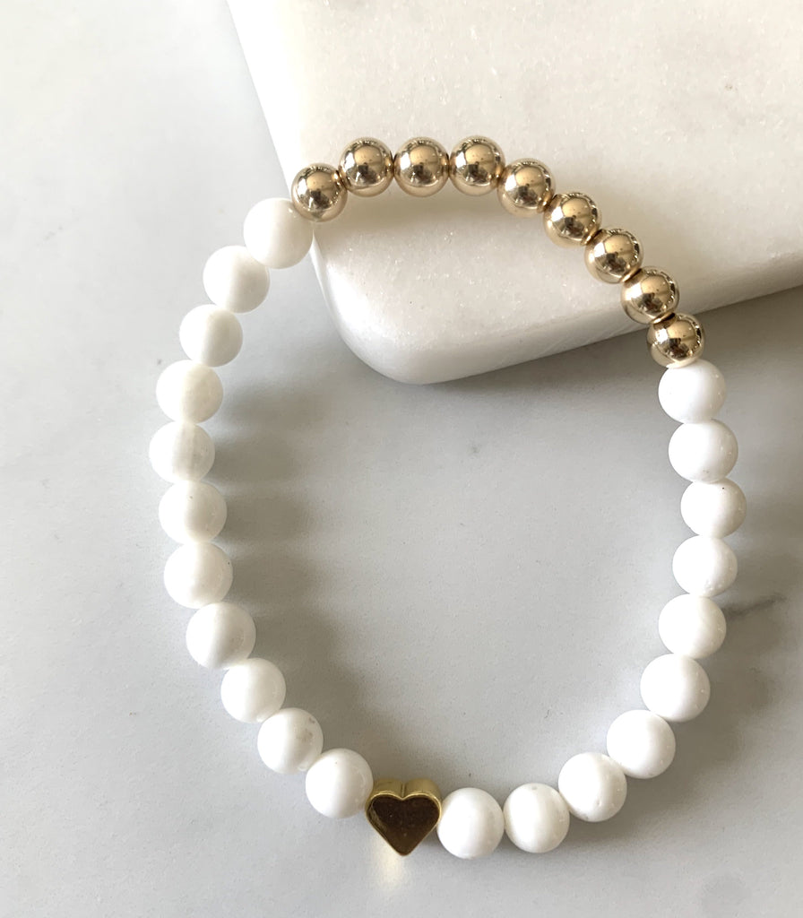Single Heart Bead Bracelet