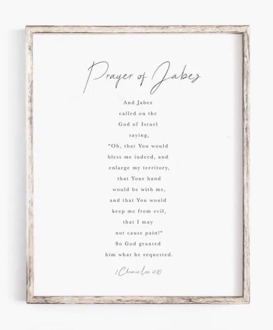 Prayer of Jabez Print